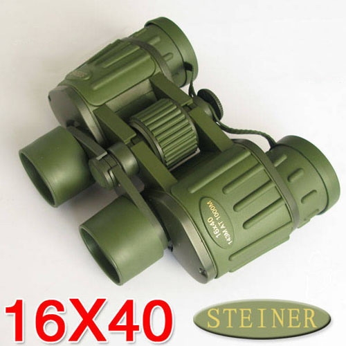 Army green 16 x 40 Binocular Telescopes with Rubber Shell - Click Image to Close